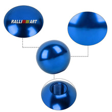 Load image into Gallery viewer, BRAND NEW UNIVERSAL RALLIART JDM Aluminum Blue Round Ball Manual Gear Stick Shift Knob Universal M8 M10 M12