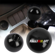 Load image into Gallery viewer, BRAND NEW UNIVERSAL RALLIART JDM Aluminum Black Round Ball Manual Gear Stick Shift Knob Universal M8 M10 M12