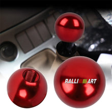Load image into Gallery viewer, BRAND NEW UNIVERSAL RALLIART JDM Aluminum Red Round Ball Manual Gear Stick Shift Knob Universal M8 M10 M12