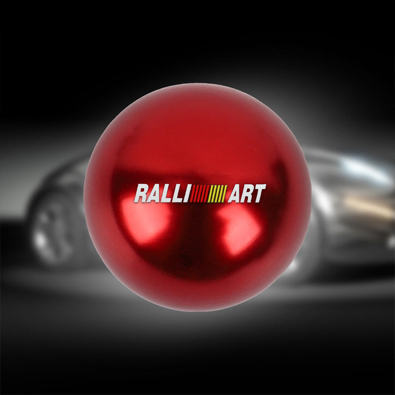 BRAND NEW UNIVERSAL RALLIART JDM Aluminum Red Round Ball Manual Gear Stick Shift Knob Universal M8 M10 M12