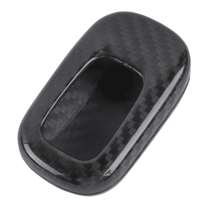 Brand New Black Real Carbon Fiber Key Fob Case Cover Shell Smart Keychain For 2022 Honda Civic / Accord