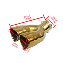 Load image into Gallery viewer, Brand New Universal Dual Gold Heart Shaped Stainless Steel Car Exhaust Pipe Muffler Tip Trim Bent