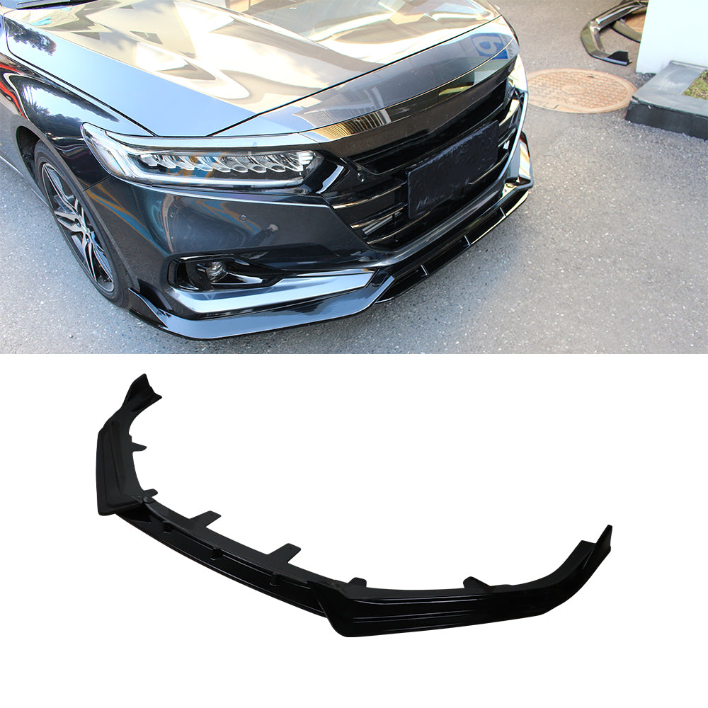 BRAND NEW 2021-2022 HONDA ACCORD JDM 3PCS CARBON FIBER LOOK FRONT BUMPER LIP SPLITTER KIT