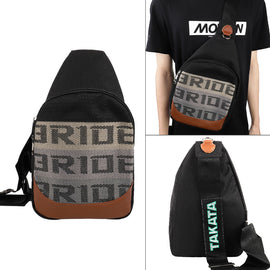 Brand New JDM Takata Black Backpack Molle Tactical Sling Chest Pack Shoulder Waist Messenger Bag