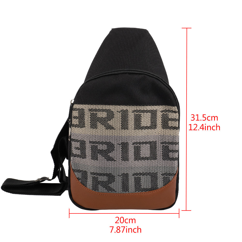 Brand New JDM Takata Black Backpack Molle Tactical Sling Chest Pack Shoulder Waist Messenger Bag