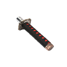 Load image into Gallery viewer, Brand New Universal Japanese Katana BK/RD Samurai Sword Shift Gear Knob Lever Shifter Gear Metal Aluminum