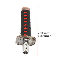 Load image into Gallery viewer, Brand New Universal Japanese Katana BK/RD Samurai Sword Shift Gear Knob Lever Shifter Gear Metal Aluminum