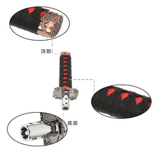 Load image into Gallery viewer, Brand New Universal Japanese Katana BK/RD Samurai Sword Shift Gear Knob Lever Shifter Gear Metal Aluminum