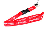 BRAND NEW Brembo Car Keychain Tag Rings Keychain JDM Drift Lanyard Red