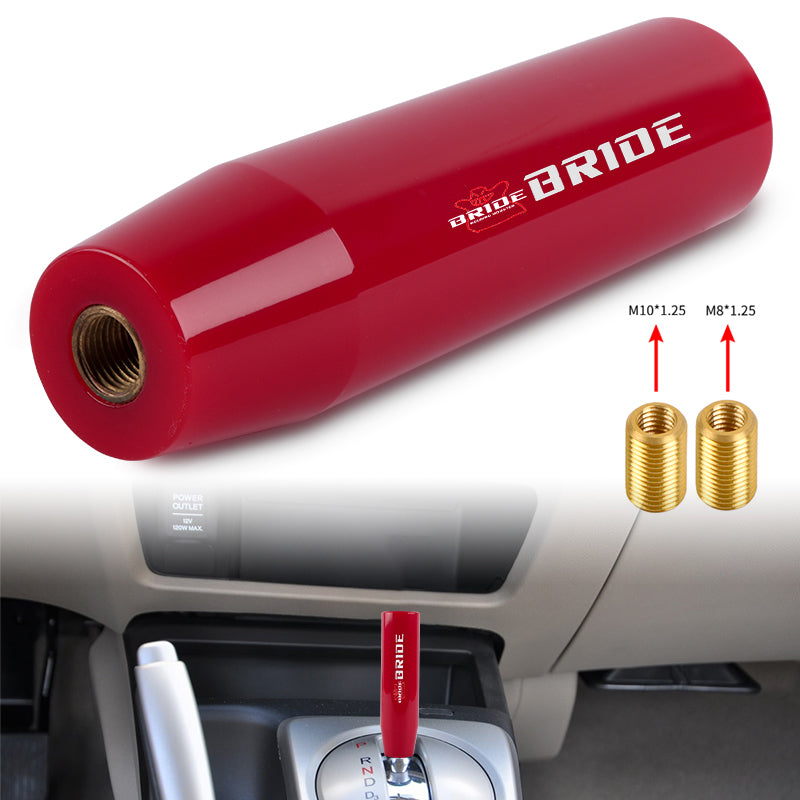 Brand New 15CM Bride Universal Glossy Red Long Stick Manual Car Gear Shift Knob Shifter M8 M10 M12