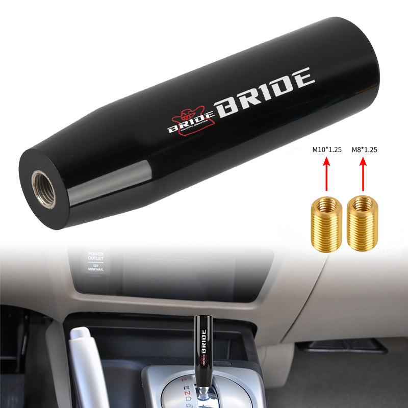 Brand New 15CM Bride Universal Glossy Black Long Stick Manual Car Gear Shift Knob Shifter M8 M10 M12