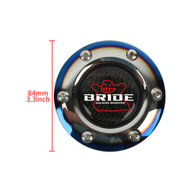 BRAND NEW JDM BRIDE UNIVERSAL BURNT BLUE CAR HORN BUTTON STEERING WHEEL CENTER CAP