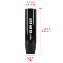 Load image into Gallery viewer, Brand New 15CM Bride Universal Glossy Black Long Stick Manual Car Gear Shift Knob Shifter M8 M10 M12