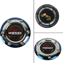 Load image into Gallery viewer, BRAND NEW JDM BRIDE UNIVERSAL BURNT BLUE CAR HORN BUTTON STEERING WHEEL CENTER CAP