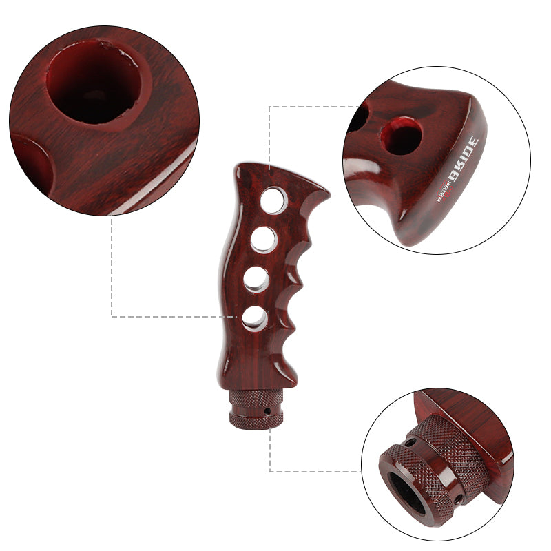JDM Style Metal Chrome Slotted Pistol Grip Shift Knob - Universal Manual Stick