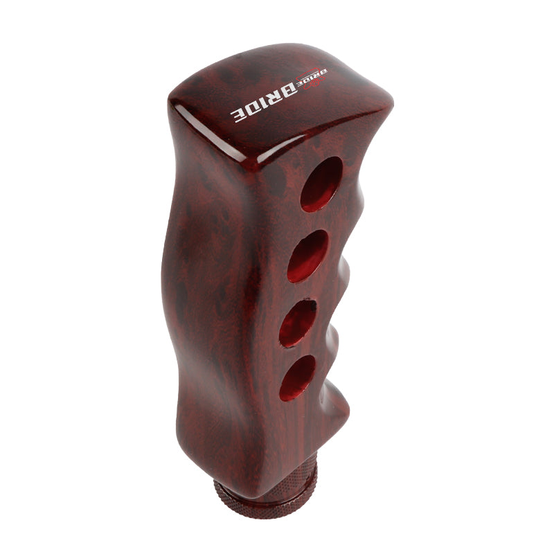 Brand New Universal Bride Dark Wood Slotted Pistol Grip Handle Manual Gear Shift Knob Shifter M8 M10 M12