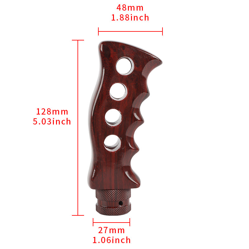 Brand New Universal Bride Dark Wood Slotted Pistol Grip Handle Manual Gear Shift Knob Shifter M8 M10 M12