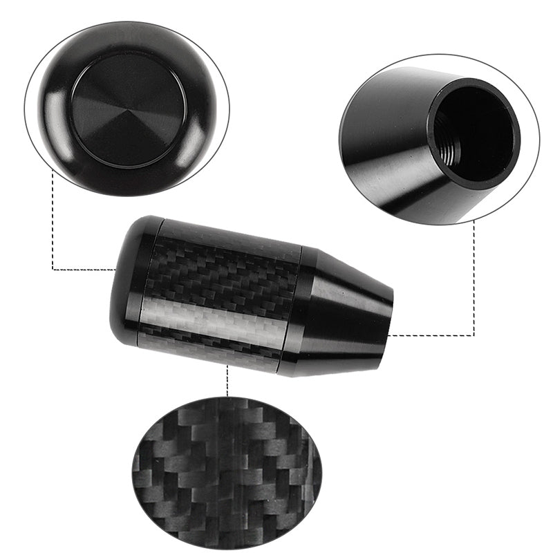 Brand New Universal Bride Black Real Carbon Fiber Racing Gear Stick Shift Knob For MT Manual M12 M10 M8