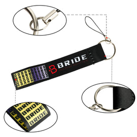 BRAND NEW JDM BRIDE DOUBLE SIDE Racing Cell Holders Keychain Universal