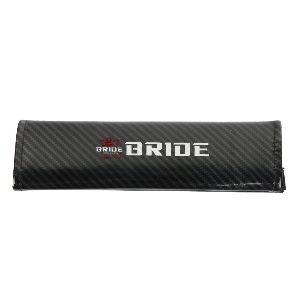 Brand New Universal 2PCS BRIDE Black Carbon Fiber Look Car Seat Belt Covers Shoulder Pad