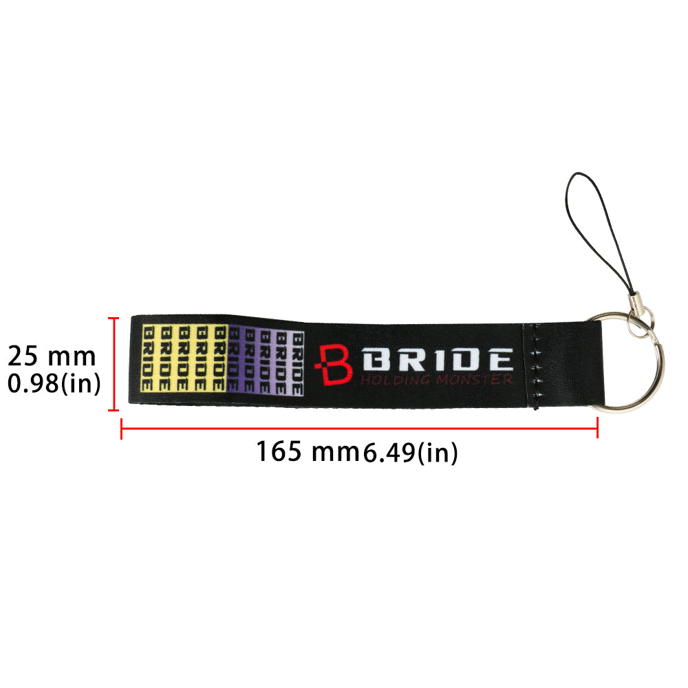 BRAND NEW JDM BRIDE DOUBLE SIDE Racing Cell Holders Keychain Universal
