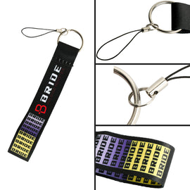 BRAND NEW JDM BRIDE DOUBLE SIDE Racing Cell Holders Keychain Universal