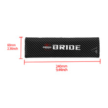 Load image into Gallery viewer, Brand New Universal 2PCS BRIDE Black Carbon Fiber Look Car Seat Belt Covers Shoulder Pad