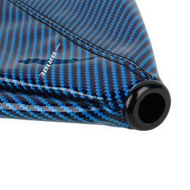 Brand New Bride Carbon Fiber Blue Leather PVC Style Black Stitch Leather Gear Manual Shifter Shift Knob Boot