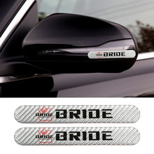 Load image into Gallery viewer, Brand New 2PCS Bride Real Carbon Fiber Silver Car Trunk Side Fenders Door Badge Scratch Guard Sticker