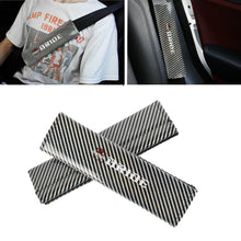 Load image into Gallery viewer, Brand New Universal 2PCS Bride Silver Carbon Fiber Look Car Seat Belt Covers Shoulder Pad