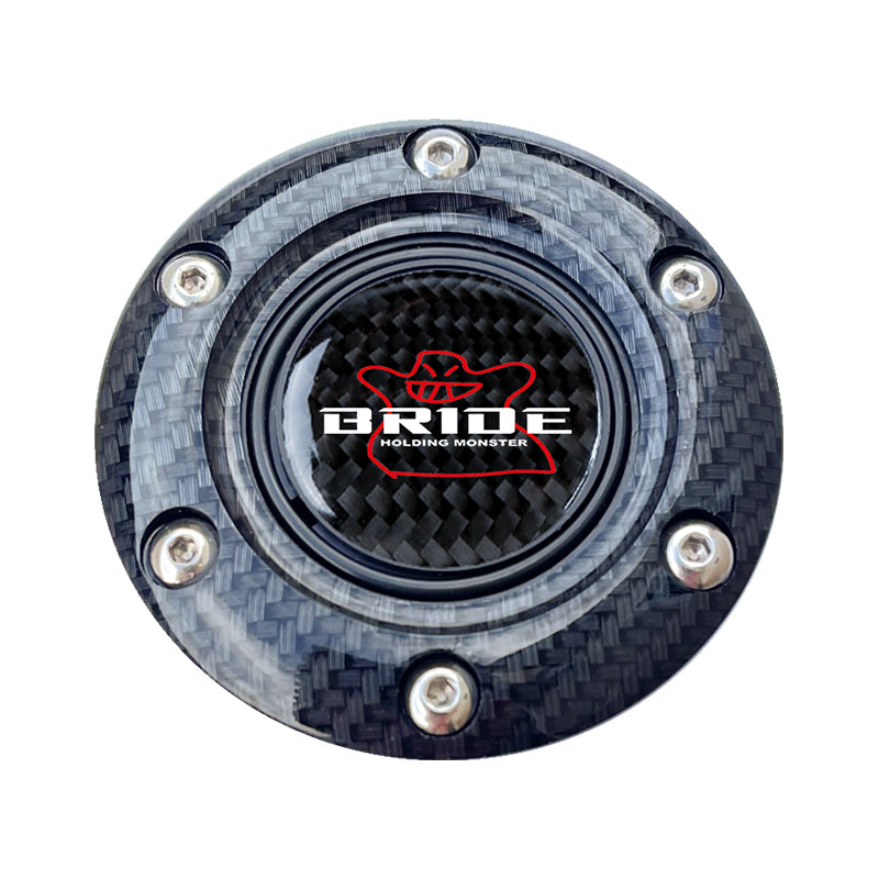 BRAND NEW JDM BRIDE UNIVERSAL CARBON FIBER CAR HORN BUTTON STEERING WHEEL CENTER CAP