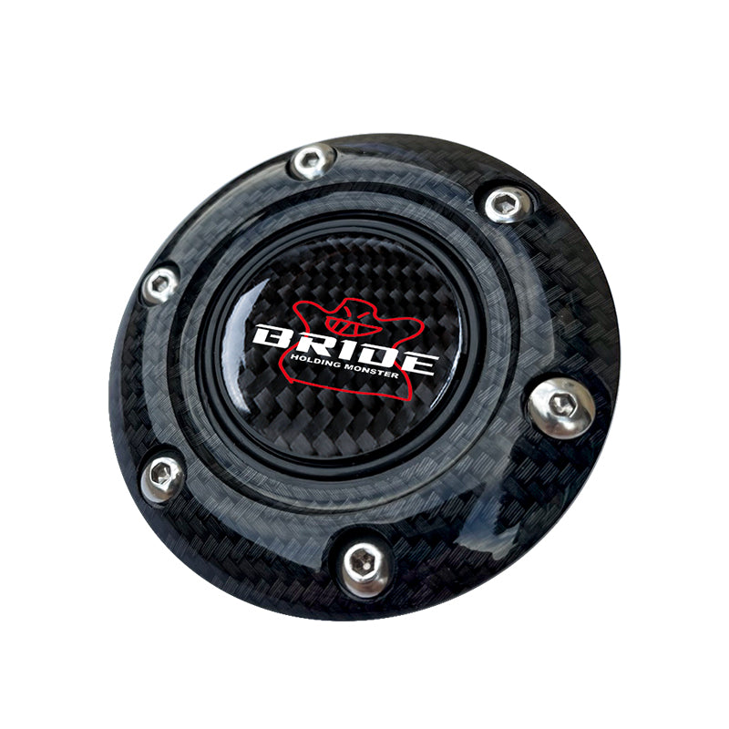 BRAND NEW JDM BRIDE UNIVERSAL CARBON FIBER CAR HORN BUTTON STEERING WHEEL CENTER CAP