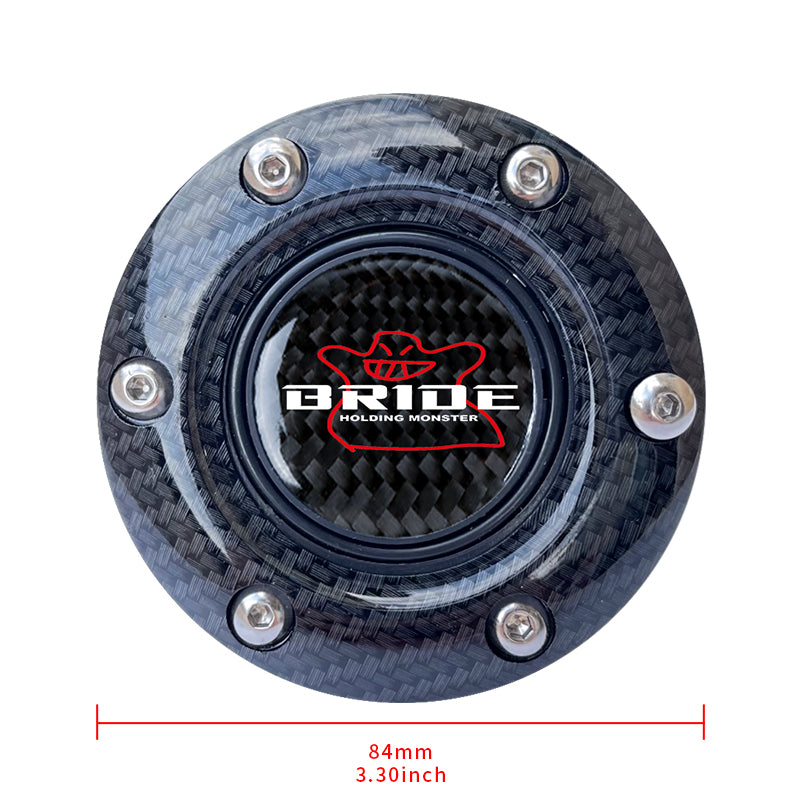 BRAND NEW JDM BRIDE UNIVERSAL CARBON FIBER CAR HORN BUTTON STEERING WHEEL CENTER CAP