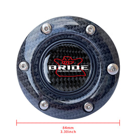 BRAND NEW JDM BRIDE UNIVERSAL CARBON FIBER CAR HORN BUTTON STEERING WHEEL CENTER CAP