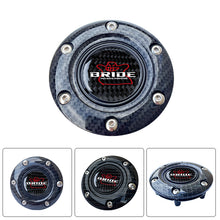 Load image into Gallery viewer, BRAND NEW JDM BRIDE UNIVERSAL CARBON FIBER CAR HORN BUTTON STEERING WHEEL CENTER CAP