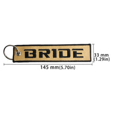 Load image into Gallery viewer, BRAND NEW JDM BRIDE DOUBLE SIDE Racing Cell Holders Keychain Universal