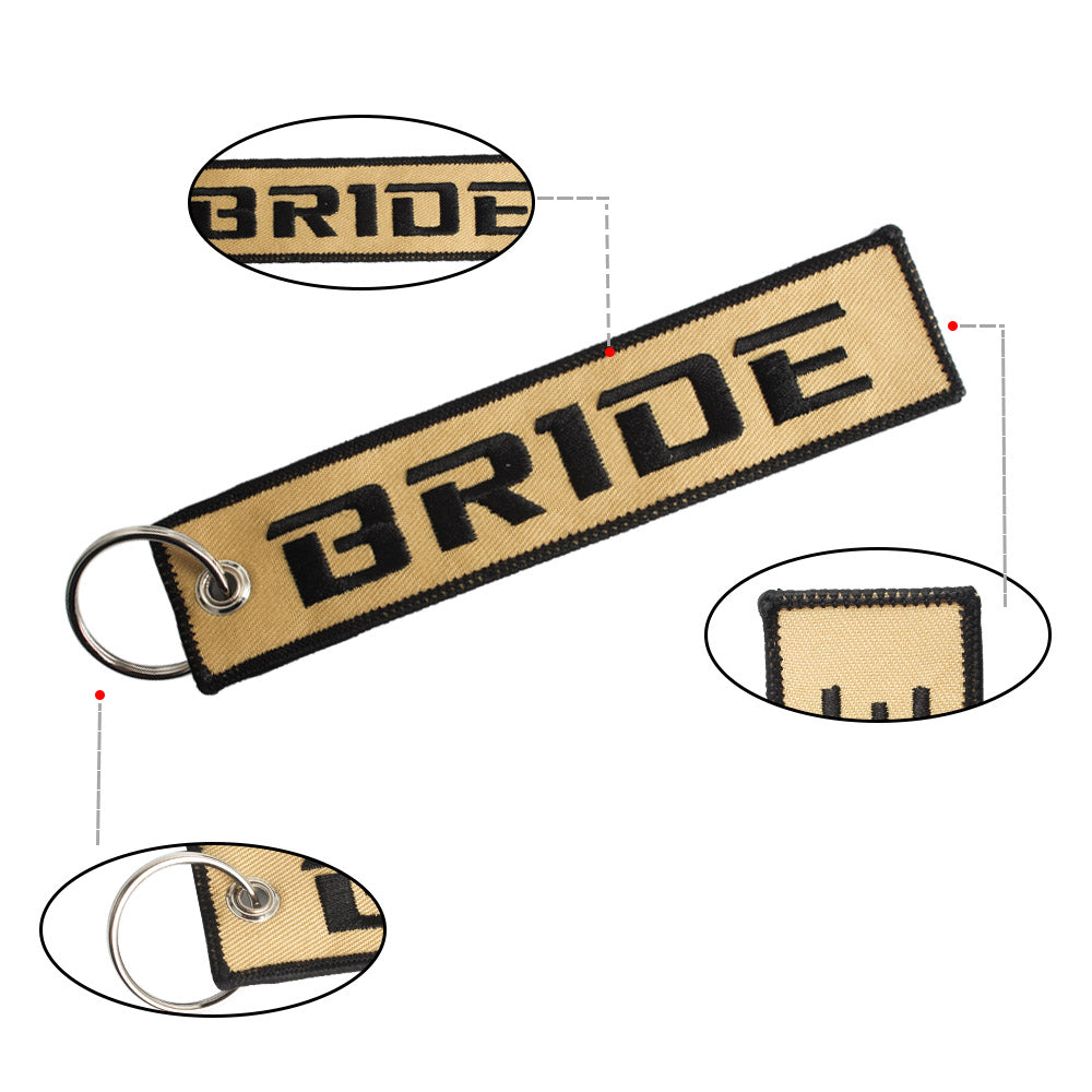 BRAND NEW JDM BRIDE DOUBLE SIDE Racing Cell Holders Keychain Universal