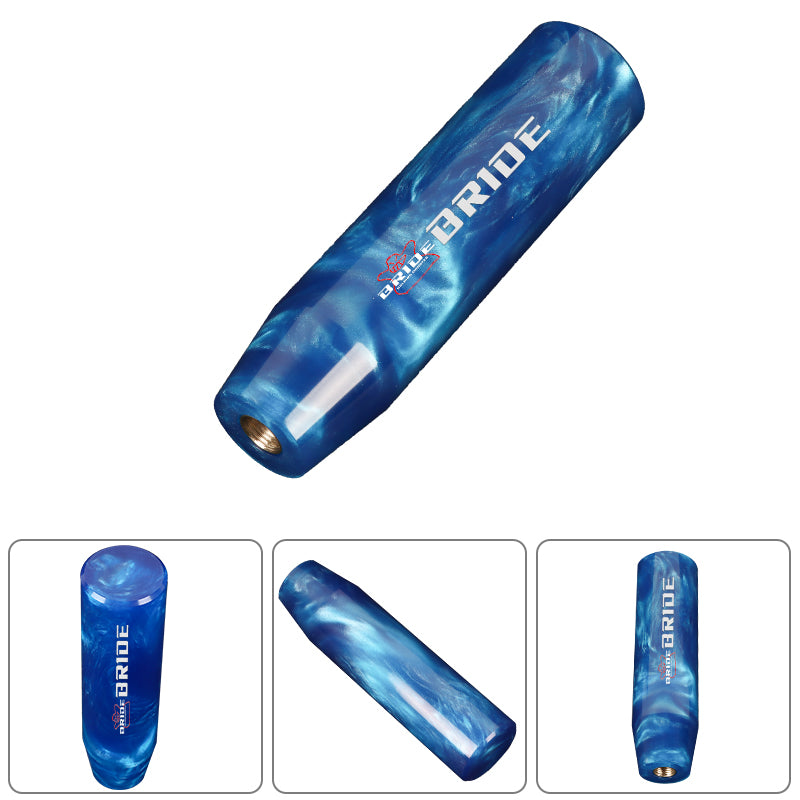 Brand New Universal Bride Blue Pearl Long Stick Manual Car Gear Shift Knob Shifter M8 M10 M12