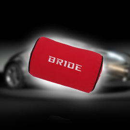 Brand New 1PCS JDM Bride Red Fabric Material Car Neck Headrest Pillow Fabric Racing Seat