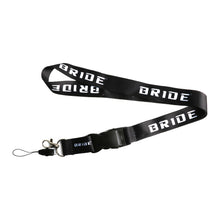 Load image into Gallery viewer, BRAND NEW Bride Racing Car Keychain Tag Rings Keychain JDM Drift Lanyard Black