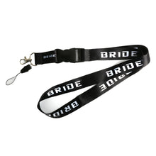Load image into Gallery viewer, BRAND NEW Bride Racing Car Keychain Tag Rings Keychain JDM Drift Lanyard Black