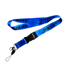 Load image into Gallery viewer, BRAND NEW Bride Racing Car Keychain Tag Rings Keychain JDM Drift Lanyard Blue
