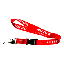 Load image into Gallery viewer, BRAND NEW Bride Racing Car Keychain Tag Rings Keychain JDM Drift Lanyard Red