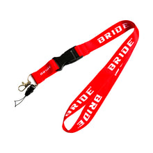 Load image into Gallery viewer, BRAND NEW Bride Racing Car Keychain Tag Rings Keychain JDM Drift Lanyard Red