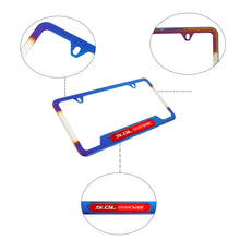 Load image into Gallery viewer, Brand New Universal 2PCS 5.0L COYOTE V8 Titanium Burnt Blue Metal License Plate Frame