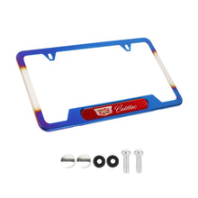 Load image into Gallery viewer, Brand New Universal 1PCS Cadillac Titanium Burnt Blue Metal License Plate Frame