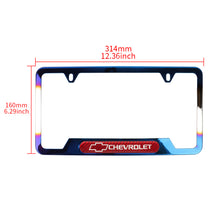 Load image into Gallery viewer, Brand New Universal 1PCS Chevrolet Titanium Burnt Blue Metal License Plate Frame