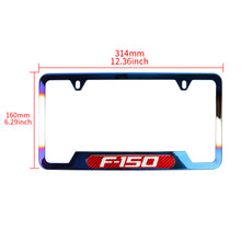 Load image into Gallery viewer, Brand New Universal 1PCS F-150 Titanium Burnt Blue Metal License Plate Frame