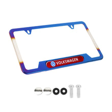 Load image into Gallery viewer, Brand New Universal 1PCS VOLKSWAGEN Titanium Burnt Blue Metal License Plate Frame