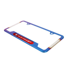 Load image into Gallery viewer, Brand New Universal 2PCS Mustang GT Titanium Burnt Blue Metal License Plate Frame